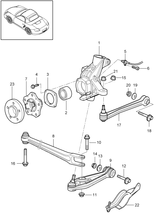 501-000 - Essieu arriere
Support de roue
bras
Moyeu de roue