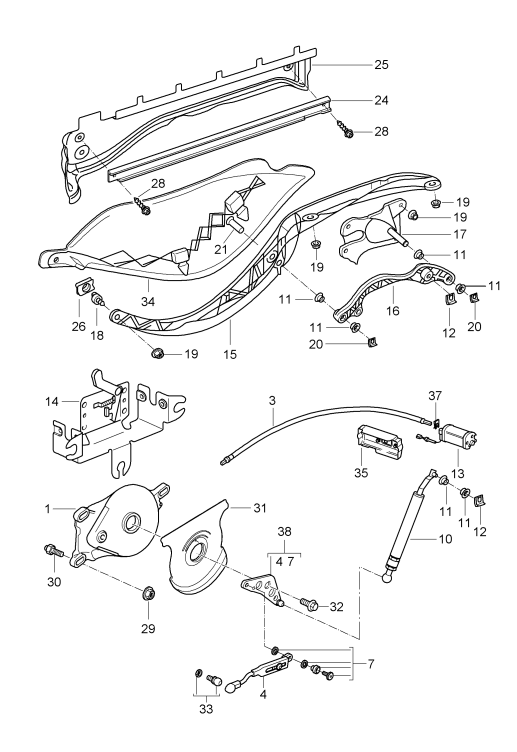 811-012 - Groupe moteur
Capote
boitier de capote
couvercle