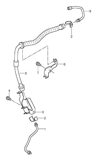 604-010 - Conduite de frein
Essieu avant