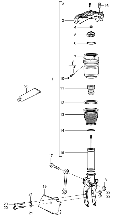 402-002 - suspension
jambe de force complete