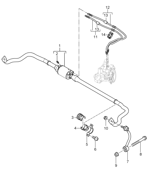 501-004 - Barre stabilisatrice
Conduite flexible