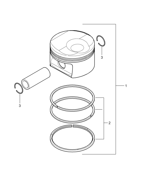 102-030 - piston
1 serie segments de piston