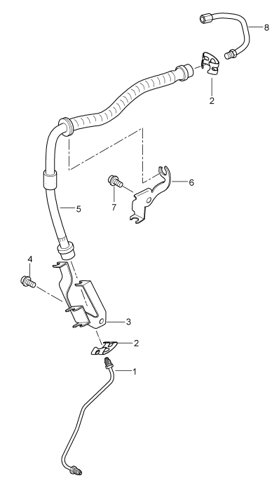 604-010 - Conduite de frein
Essieu avant