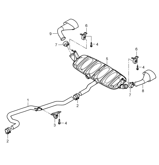 202-027 - systeme d'echappement
tuyau d'echappement
Silencieux de sortie
Sortie d'échappement