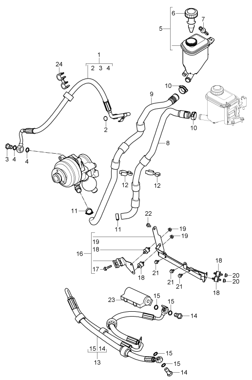 403-015 - Direction assistee
Conduite a pression
reservoir d'huile
autres pieces d'origine p.
ce groupe d'organes/ce modele
voir planche: