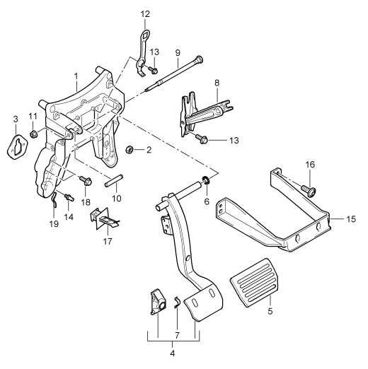 702-000 - Mecanisme de pedale de frein
Tiptronic