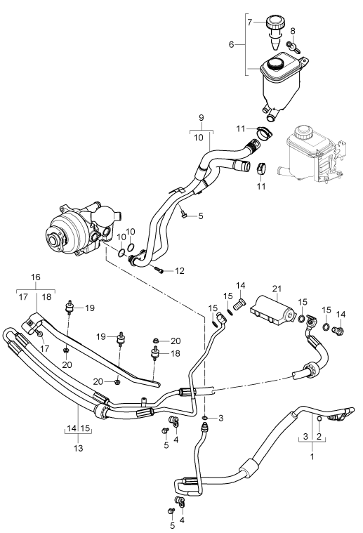 403-010 - Direction assistee
Conduite a pression
reservoir d'huile
autres pieces d'origine p.
ce groupe d'organes/ce modele
voir planche: