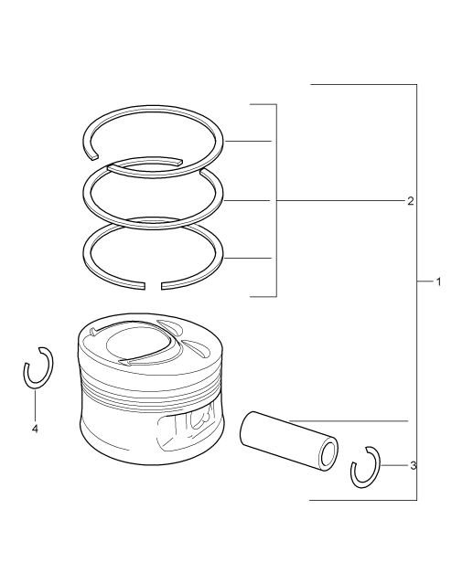 102-040 - piston
1 serie segments de piston