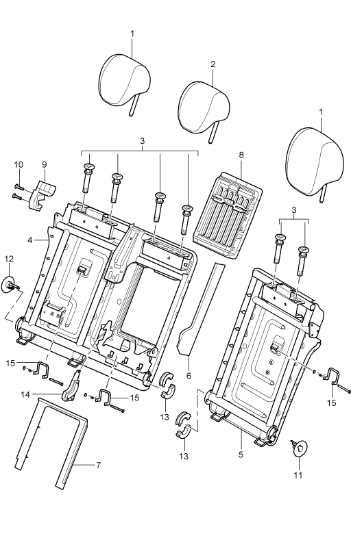 817-050 - Appuie-tete
Elements carross.amovibles
cadre de dossier
Dispositif de chargement