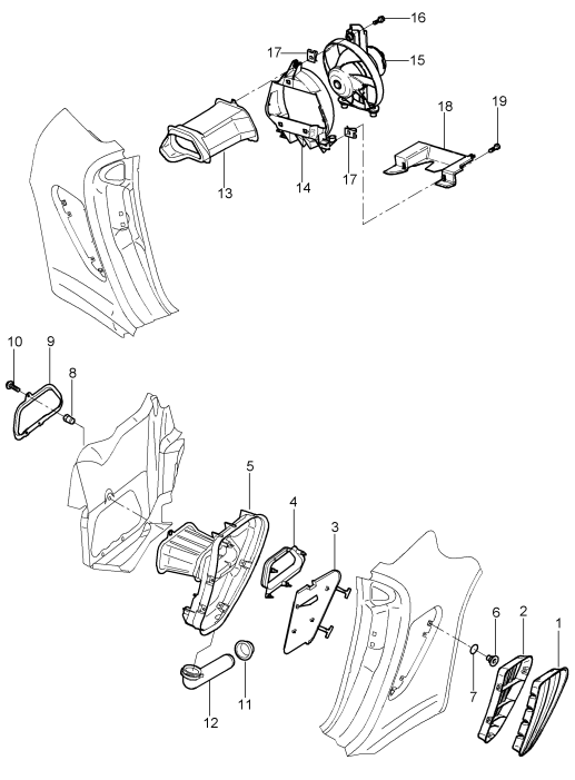 801-080 - guidage d'air
Ventilation
Compartiment moteur