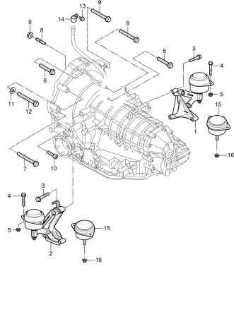 370-000 - Tiptronic
palier de bv
Vis de fixation
moteur