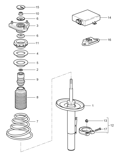 402-000 - suspension
Jambe d'amortisseur complete