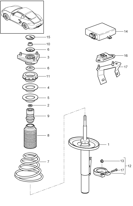 402-000 - suspension
Jambe d'amortisseur complete