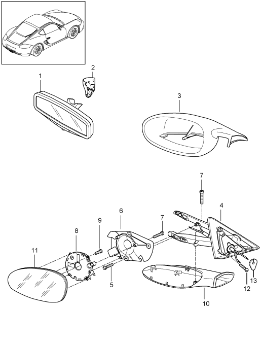 809-010 - Retroviseur interieur
Retroviseur exterieur