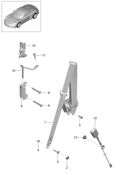 812-000 - ceinture de securite 3 points