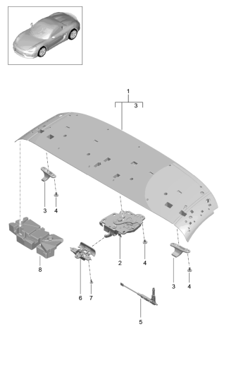 811-005 - eventail capotage
cadre de pavillon
fermeture