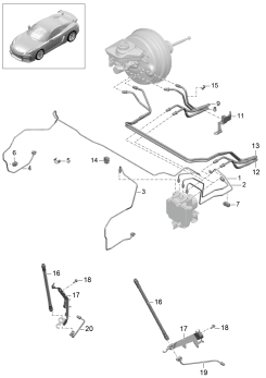 604-005 - Conduite de frein
Partie avant