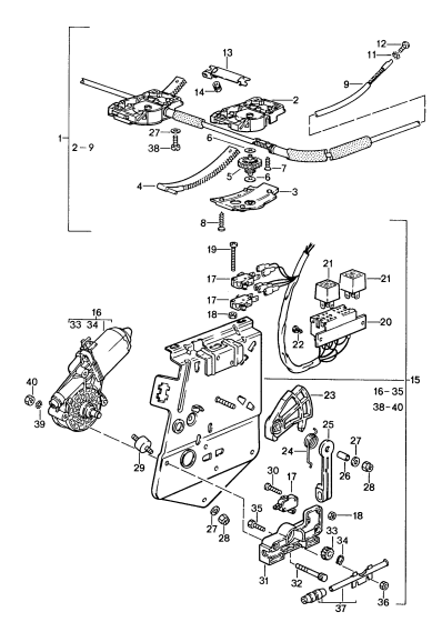 811-005 - Toit ouvrant relevable
unite d'entrainement