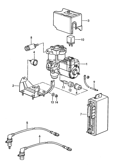 605-002 - Unite hydraulique
dispositif antiblocage   -abs-