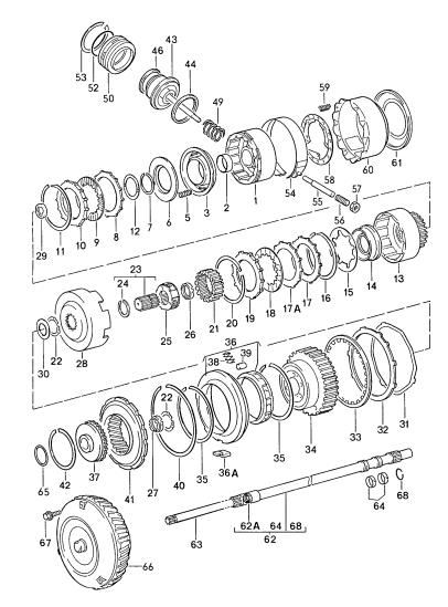 310-000 - pieces detail
pour
Boite de vitesses automatique
D             >> -    MJ 1989