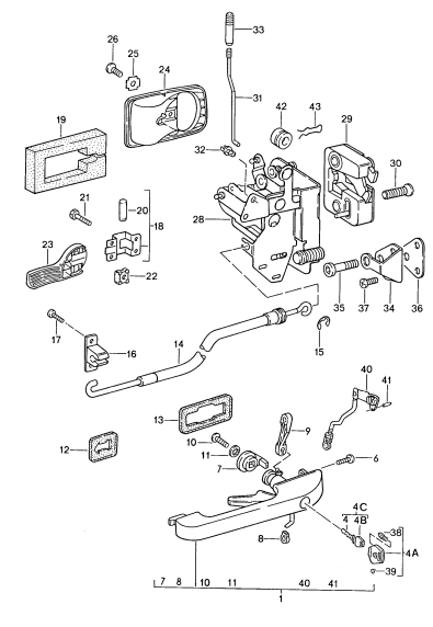 804-005 - poignee de porte ext.
Serrure de porte