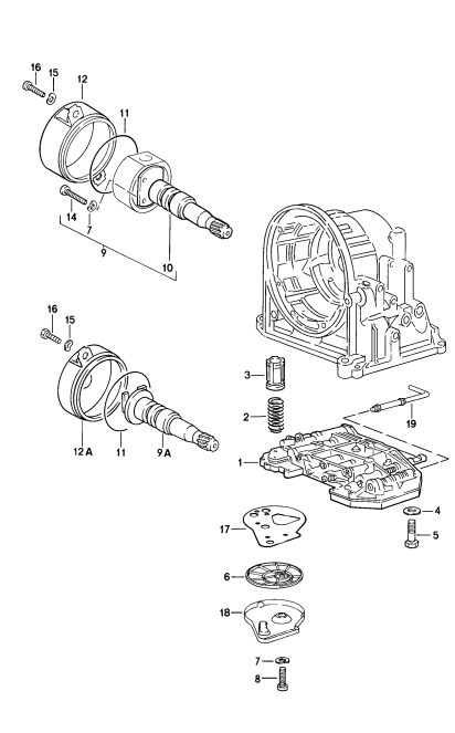 310-005 - bloc a tiroirs
regulateur
tamis d'huile
Boite de vitesses automatique