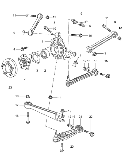 501-000 - Essieu arriere
Support de roue
bras
Moyeu de roue