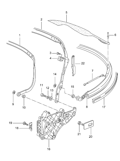 811-006 - eventail capotage
pieces detail