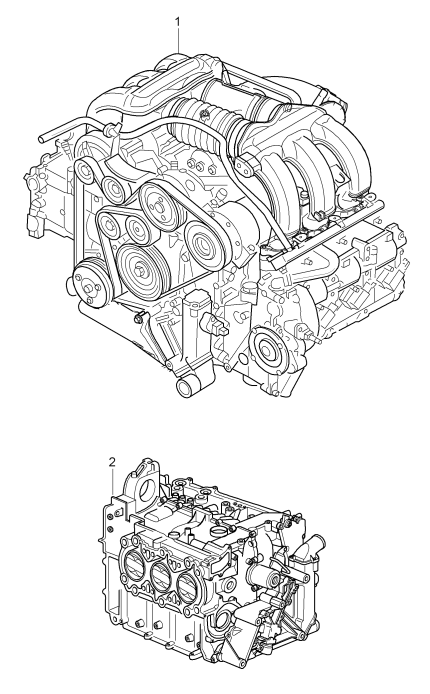 101-000 - Moteur de rechange
sans:
Disque entraineur
Tiptronic
volant-moteur
Boîte de vitesses mécanique
Compresseur