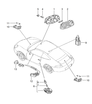 903-004 - Eclairage interieur
Eclairage du coffre
Eclaireur compartiment-moteur
Éclairage de boîte à gants
eclairage plancher
commande int.
