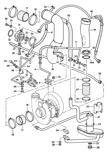 107-040 - Turbocompresseur a gaz d'ech.