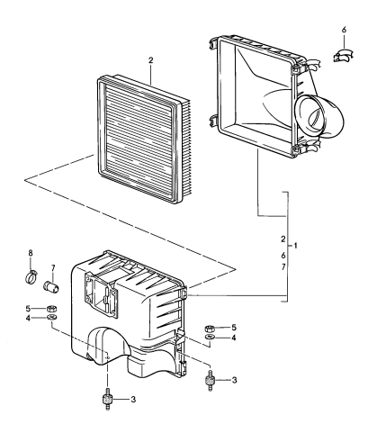 106-000 - Filtre a air
Kit réparat. pour l'entretien
cf. tabl.d'ill.: