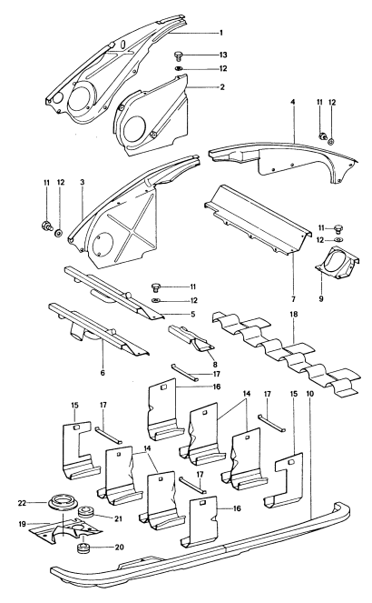 105-010 - guidage d'air
Recouvrement du moteur