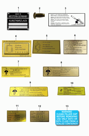 001-005 - Plaques d'identif./indicatrice