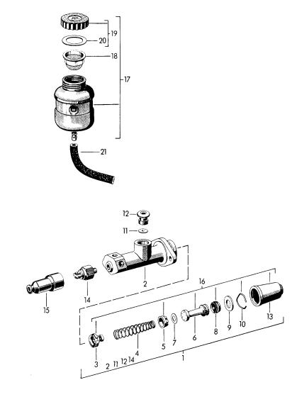 604-005 - maitre-cylindre
Reservoir de compensation
pour liquide de frein