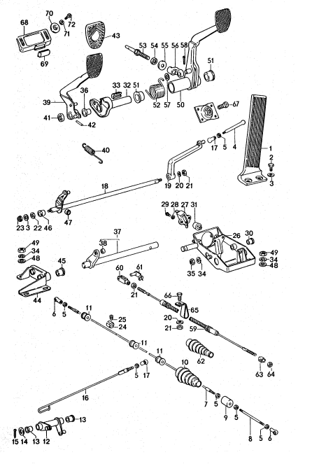 702-005 - pedales frein et de
debrayage
Mécanisme péd
