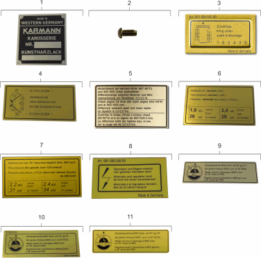 001-005 - Plaques d'identif./indicatrice
plaquette