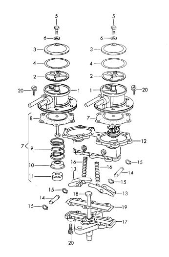 201-003 - pieces detail
pour
Pompe a carburant
mecanique
D             >> -    MJ 1968