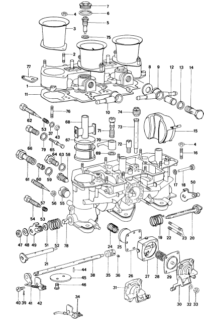 107-005 - Carburateur
WEBER - 40 IDTP1 3C - 3C1
