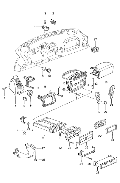 809-001 - Elements carross.amovibles
Garniture du tableau de bord
D             >> -    MJ 2002