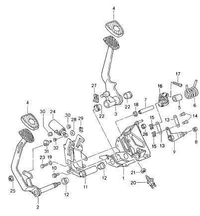 702-002 - pedales frein et de
debrayage
Boîte de vitesses mécanique