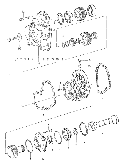 320-001 - Tiptronic
couple conique avec pignon
plaque intermediaire