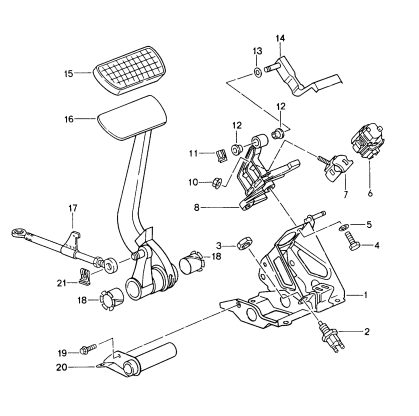 702-005 - Mecanisme de pedale de frein
Tiptronic