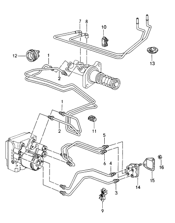 604-008 - Conduite de frein
Partie avant