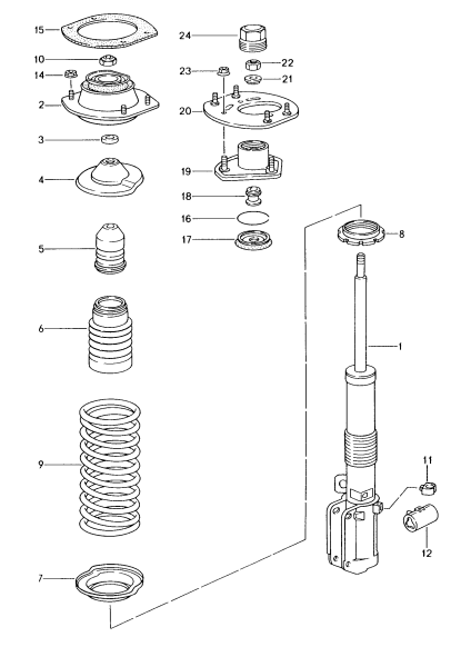 402-000 - suspension
Jambe d'amortisseur complete