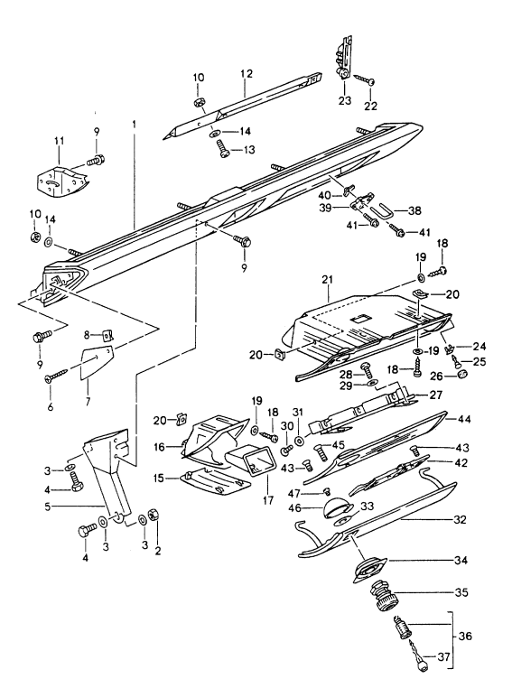 809-001 - ecram protege-genou
pour vehicules avec
Airbag
(cote passager)