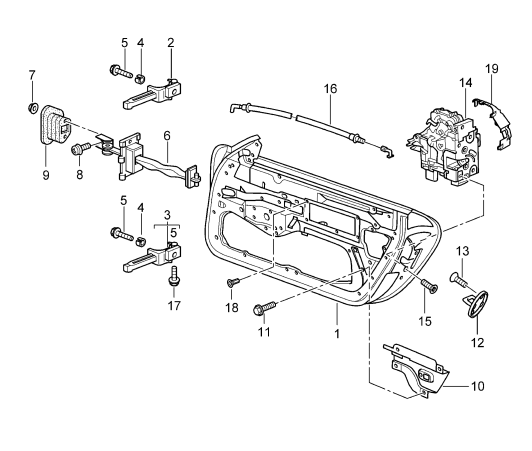 804-000 - Assemblage-tôlerie porte
Serrure de porte