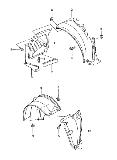 801-075 - Garnitures
pour
passage de roue