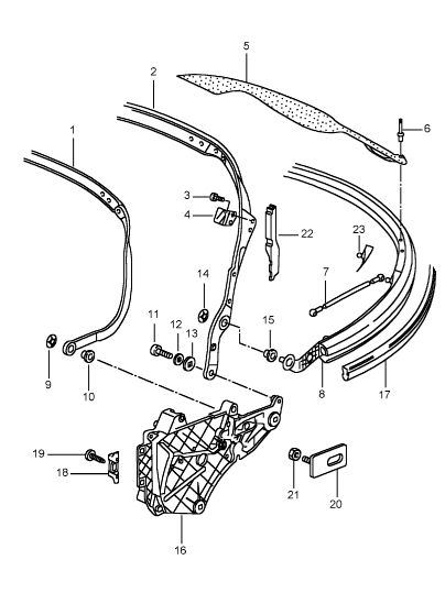 811-006 - eventail capotage
pieces detail