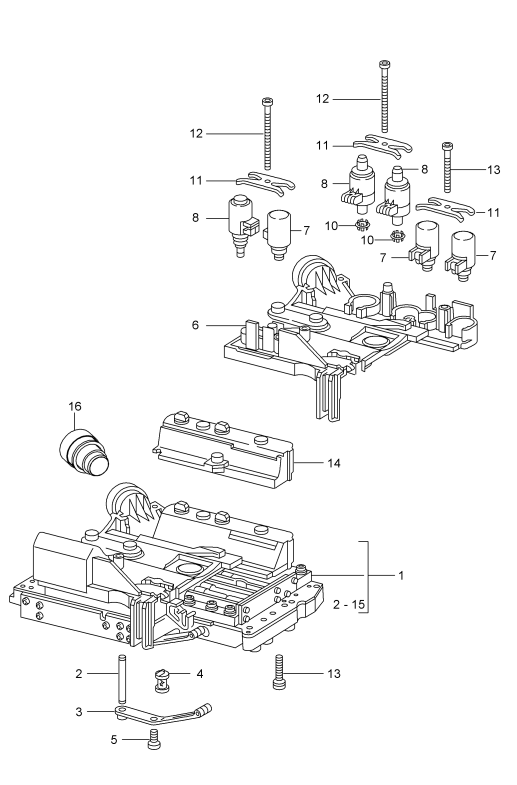 340-002 - Tiptronic
bloc a tiroirs
Electrovalve
regulateur de pression